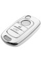 Fiat Egea Sustalı 3 Button Nano Key Case White-Silver - 5