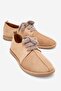 Denora Beige Suede Genuine Leather Women's Casual Shoes