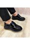 Black Shiny Thick Sole Men's Classic Shoes – Lace-Up, Orthopedic, and Suitable for Everyday Use - 4