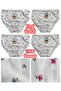 12-Pack 100% Cotton Breathable Fabric Floral High-Waisted Women's Bikini Brief OZT121