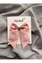 Christmas Snowman Embroidered Pink Children's Bow Buckle - 2