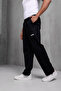 Men's Black Printed Adjustable Leg Oversize Baggy Tracksuit