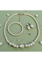 Women's Pearl Necklace, Bracelet and Earring Set Handmade Jewelry Gift Combination - 2