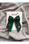 Green Christmas Gnome Embroidered Bow Children's Buckle - 6
