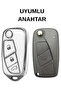 Fiat Boxer Ducato Fiorino Linea Jumper Boxer 3 Button Flip Nano Key Case White-Silver - 4