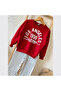 Flexible Comfortable Red Color Bottom - Top Children's Suit with Bicycle Collar - 3