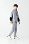 Los Angels Athletic Printed Hooded Boys' Kangaroo Pocket Bottom Top Tracksuit Set - 3