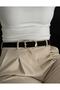 Gold Buckle Suede Belt Women's Belt Trouser Belt Dress Belt Waist Belt - 4