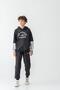 Los Angels Athletic Printed Hooded Boys' Kangaroo Pocket Bottom Top Tracksuit Set - 2