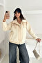 Women's Color Block Zippered Sherpa Coat – Cozy Contrast - 3
