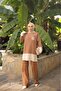 Women's Glittery Striped Knitwear Double Set - 2