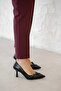 Liston women's black leather buckle stiletto - 2