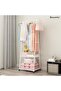 Clothes Rack 2-Tier Rolling Garment Rack (White) - 6