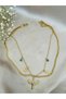Blue Evil Eye and Angel Wing Double Necklace – Gold Color Stainless Steel