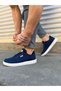 Jy0118 Rex Lace-Up Linen Fabric Men's Casual Sneaker Shoes Kbt - Navy Blue - 2