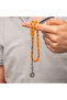 Silver Orange Kazaz Tassel-Adorned Crimped Amber Prayer Beads - 3