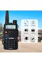 4 قطع من أجهزة الاتصال اللاسلكية UV-5R، أجهزة راديو ثنائية الاتجاه، جهاز إرسال واستقبال محمول ثنائي النطاق، طويل المدى، مزود بإضاءة LED - 3