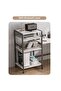 Reversible 2 Person Computer Desk with 4-Tier Storage Shelf, L-Shaped Corner Office Desk for Home Office, Gaming & Study, Large Double Workstation Table with Steel Frame - 4