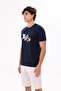 Geometric Pattern on the Front Printed Crew Neck Cotton T-Shirt - 2