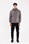 Double Stripe Sleeve Detailed Full Zipper Pocket Comfortable Fit Adjustable Hooded Sweatshirt