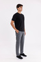 Side Zipper Pocket Knee Seam Detail Straight Leg Flexible Waist Sporty Look Sweatpants - 9