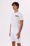 Crew Neck Short Sleeve Comfortable Fit Cotton Sports T-Shirt with Chest Print Detail - 3