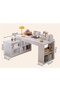 Compact Modern Computer Desk with Storage Shelf and Sturdy With Density Board White 120*80*75cm - 7