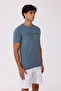 Crew Neck Short Sleeve T-Shirt with Front Print Lettering Detail - 4