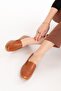 Genuine Leather Non-Slip Sole Comfortable Casual Shoes Mlk.849 Tan - 3