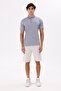 Mercerized Surface Lightly Shiny Buttoned Short-Sleeved Comfortable Fit Polo Neck T-Shirt