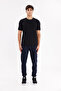 Honeycomb Patterned Elastic Waist Side Pockets Narrow Leg Sports Sweatpants - 5