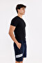 Double Stripe Tape Detailed Lace-Up Side Pocket Super Cotton Comfortable Fit Shorts - 8