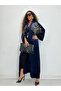 Women's Embroidered Velvet Kimono-Abaya - 5
