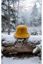 Women's Plush Bucket Hat in Yellow Color - 4