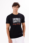 Crew Neck Relaxed Fit Soft Textured Front Printed Short Sleeve T-Shirt - 6
