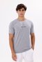 Crew Neck Chest Lettering Printed Comfortable Fit Short Sleeve Soft Textured T-Shirt - 6