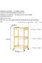 3-Tier Bar Cart with Clear Glass Shelves & Welded Metal Frame – No Installation Needed - 2