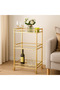 3-Tier Bar Cart with Clear Glass Shelves & Welded Metal Frame – No Installation Needed - 6