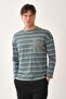 Striped T-Shirt with Pocket Detail - 2