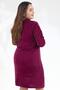 122359 Women's Plus Size Glittery Collar Detailed Dress - Glittery Plum - 4