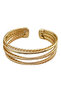 Gold Color Screw Detail Row Clasp Model Bracelet - 5