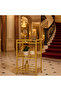 3-Tier Bar Cart with Clear Glass Shelves & Welded Metal Frame – No Installation Needed - 4
