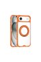 iPhone 17 Air Compatible Case with M-Safeli Ring Stand, Airbag Design, Obsidian Series Cover, Orange