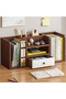 Desktopshelf Multipurpose Floor Storage Cabinet Multi Layer Bookcase Organizer 56cm Brown