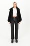 Plush Coat with Hat and Zipper Black 32094 - 3