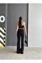 Mode Flared Jeans Colorfast Black Flare Stretch Jeans High-Waist Denim Pants - 3