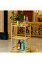 3-Tier Bar Cart with Clear Glass Shelves & Welded Metal Frame – No Installation Needed - 5