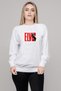 Elvis Presley the Legend Metal Rock Printed White Women's Knitted Sweatshirt Long Sleeve