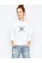 Hardcore cm Punk Printed White Women's Knitted Sweatshirt Long Sleeve
