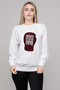 Mike Tyson Everybody Has a Plan Printed White Women's Knitted Sweatshirt Long Sleeve